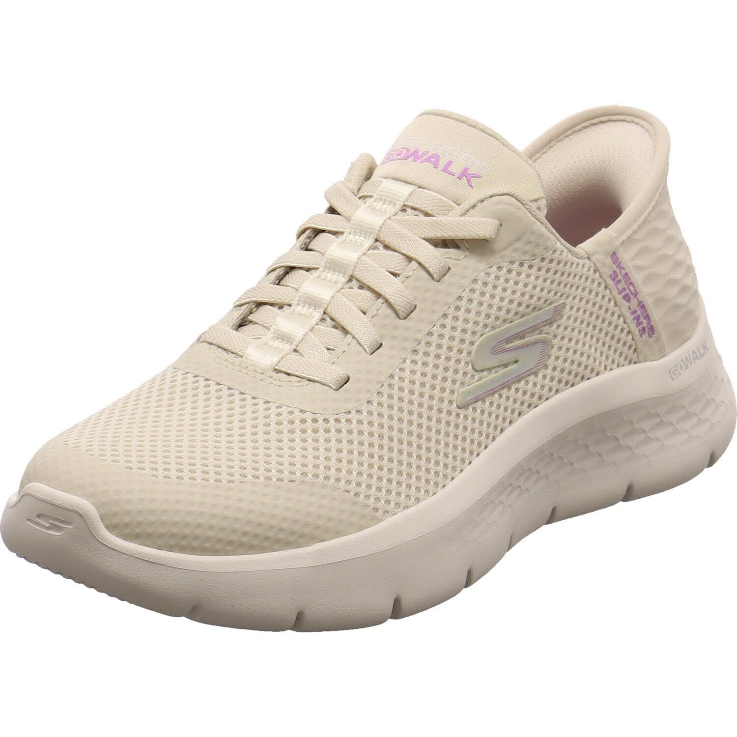 Skechers Women’s Go Walk Flex Hands Free Slip-Ins – Grand Entry Sneaker, Off White, 5.5 US