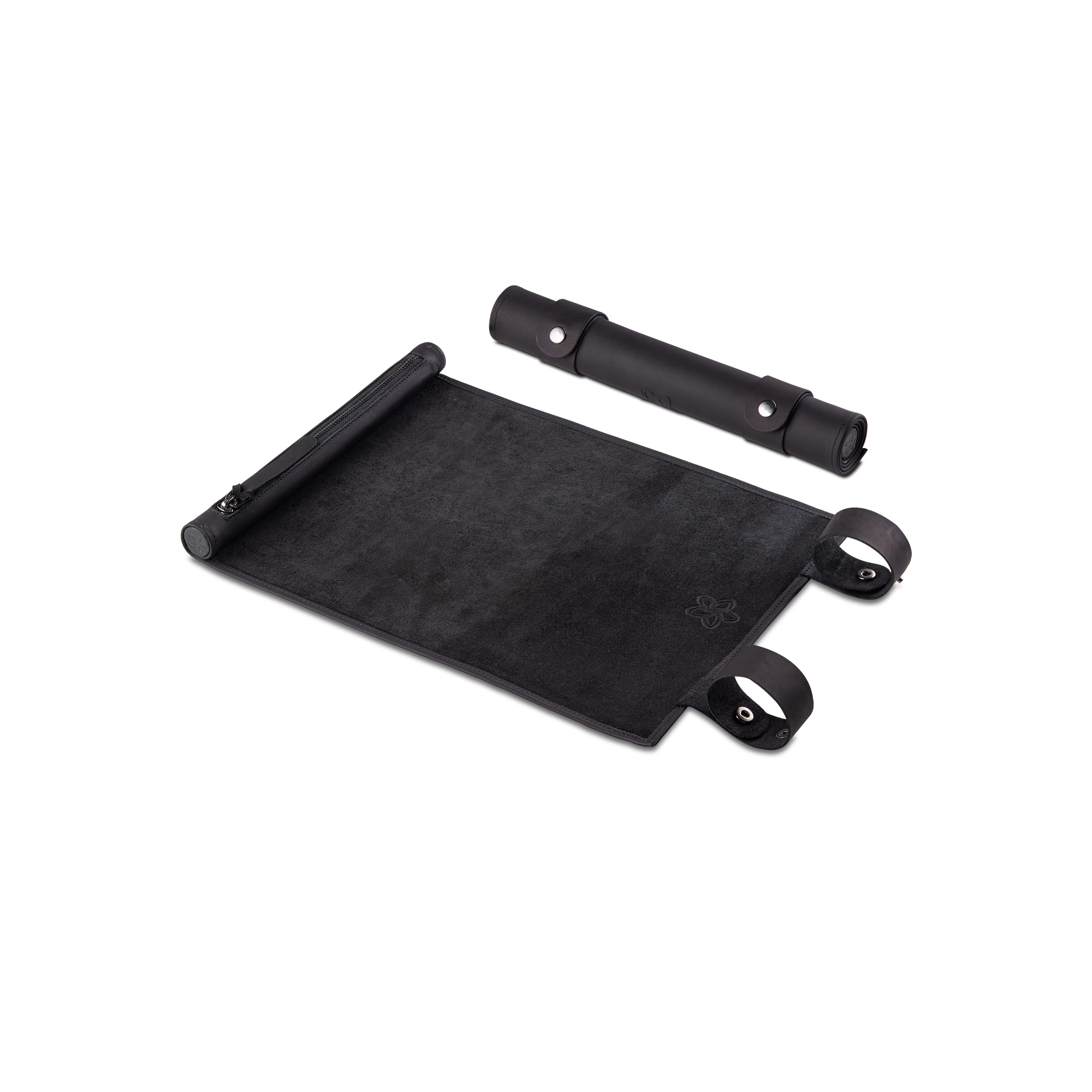 Melia Games RPG Rolling Dice Mat - Handmade Genuine Leather Dice Mat - Pen and Paper Mat for Fantasy Gamer (Black)