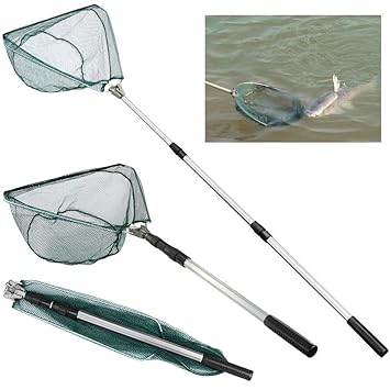 Yaheetech Alu Kescher Netz Unterfangskescher Fischkescher Angelkescher 61,5-170 cm