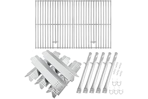 BQMAX Grill Replacement Parts for Nexgrill 5 Burner 720-0888S, Grill Grate, Burner and Heat Plates for Nexgrill Replacement Parts 720-0888S, Grill Parts for Nexgrill 720-0888S Replacement Parts