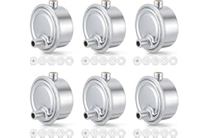 Gisafai 6 Pack Steam Radiator Air Valve #4#5#6#C #D 1/8" Steam Air Vent Angle Mount Heat Regulator Valve Chrome Plated Copper Vent for Winter Radiator Parts