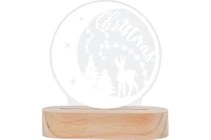 SOFFEE DESIGN Christmas LED Acrylic Desktop Display Lighting, Christmas Table Decoration Luminous Fluorescent Effect, AA Battery Powered, Holiday Christmas Gift Giving Home / Fireplace / Room / House