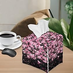 Talayituse Cherry Blossom Print Tissue Box Cover