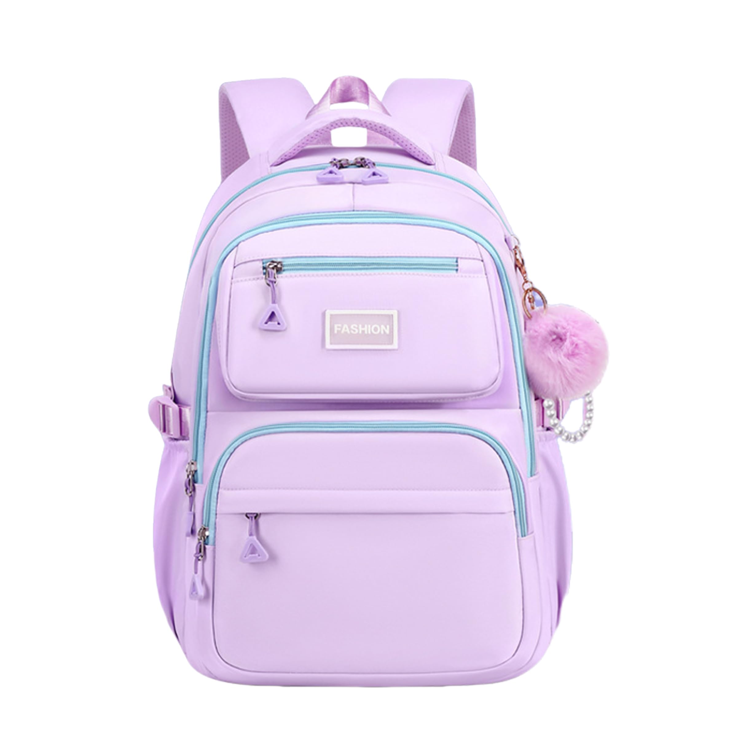 TYHOTULY Cute Backpack for Women Girls Elementary Middle High School College Teens Kids Large Preppy Aesthetic Bookbag (Purple)