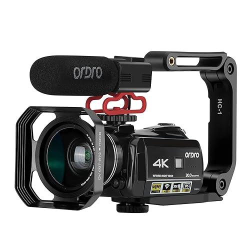 4K Camcorder Video Camera ORDRO HD 1080P 60FPS Vlog Camera