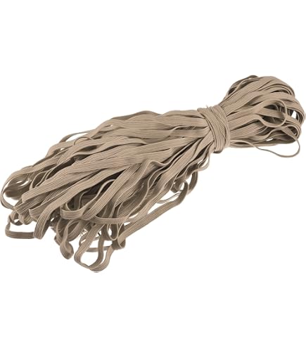 MECCANIXITY 0.8 Inch Wide Brown Knit Elastic Band | 20 Yard Spool For Sewing Waistbands, Pants, Wigs, Crafts 4 thumbnail image
