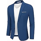 COOFANDY Men's Casual Blazer Slim Fit Sport Coat Suit Jacket Lightweight Two Button Blazer Jacket