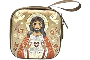 Rosary Jewelry Box Religious Trinket Storage Holders Case Coin Purse Prayer Bags with Zippers Catholic Rosary Pouches