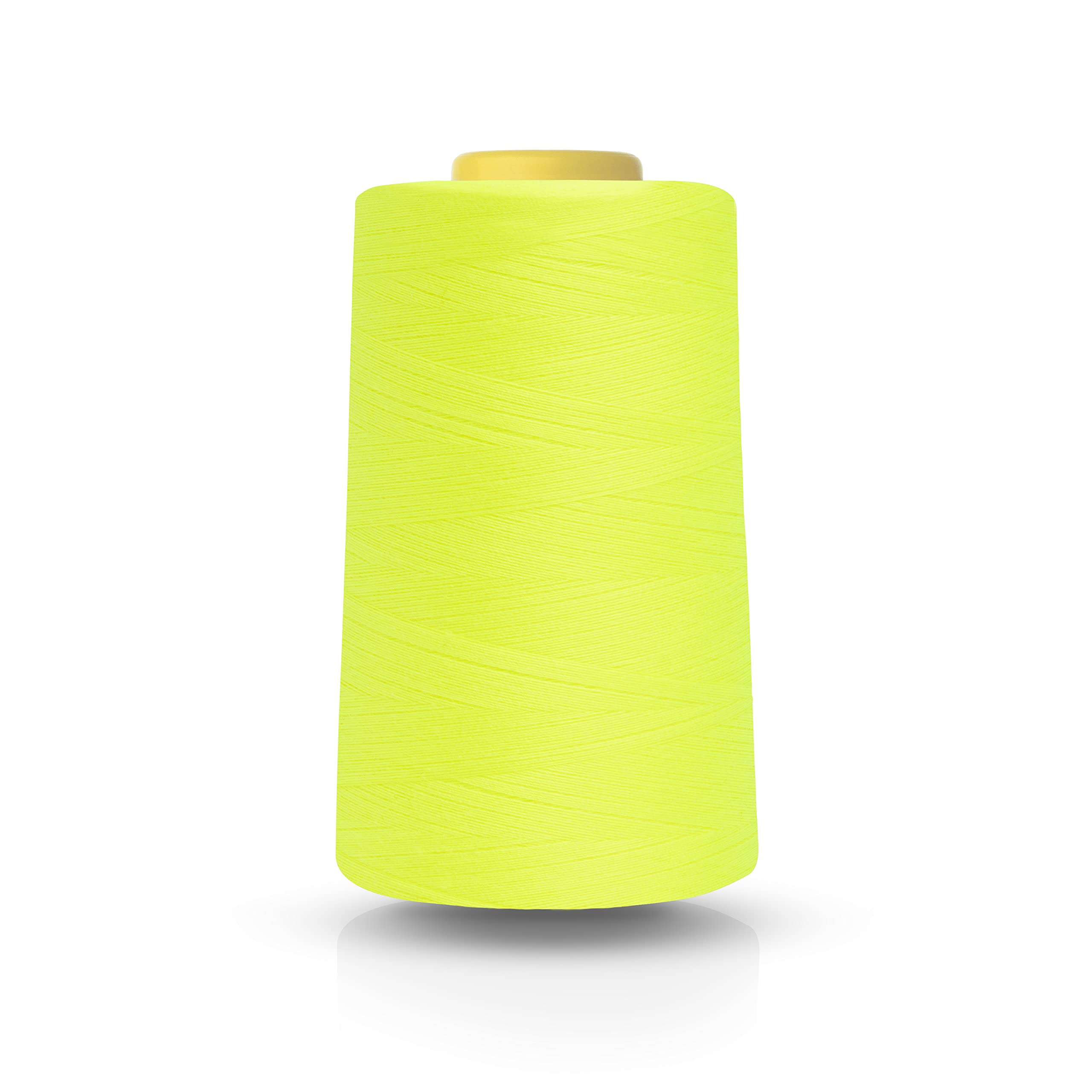 Realm Single Overlocking Sewing Machine Polyester Thread 5000 Yards Cones White Black Natural Navy Red (High Vis Yellow)