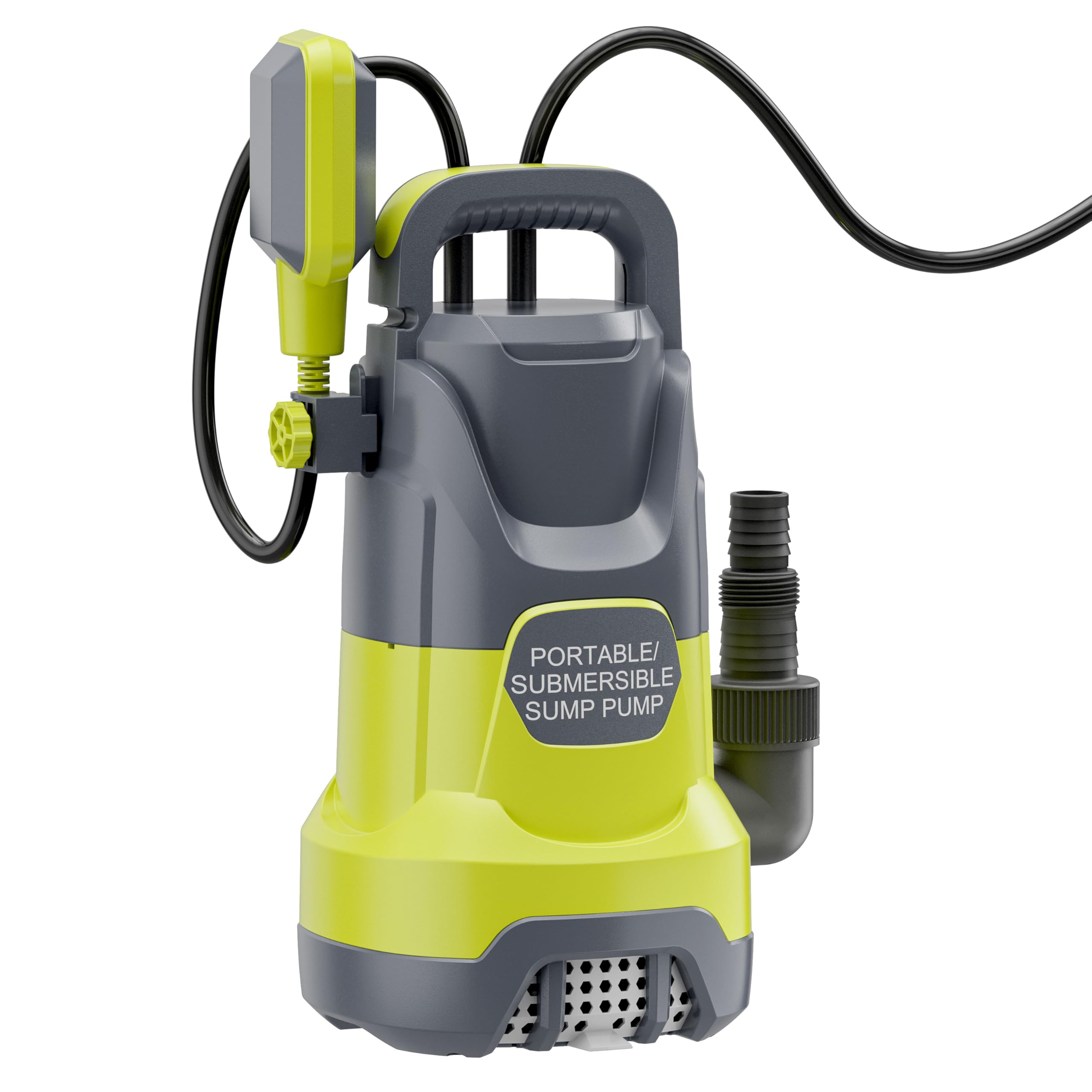 Photo 1 of SHANGDA Sump Pump with Float Switch Submersible Water Pump Automatic 1.5HP 5500GPH Portable Dirty Clean Water Transfer Pump for Pool Draining Hot Tub Basement, Light Yellow