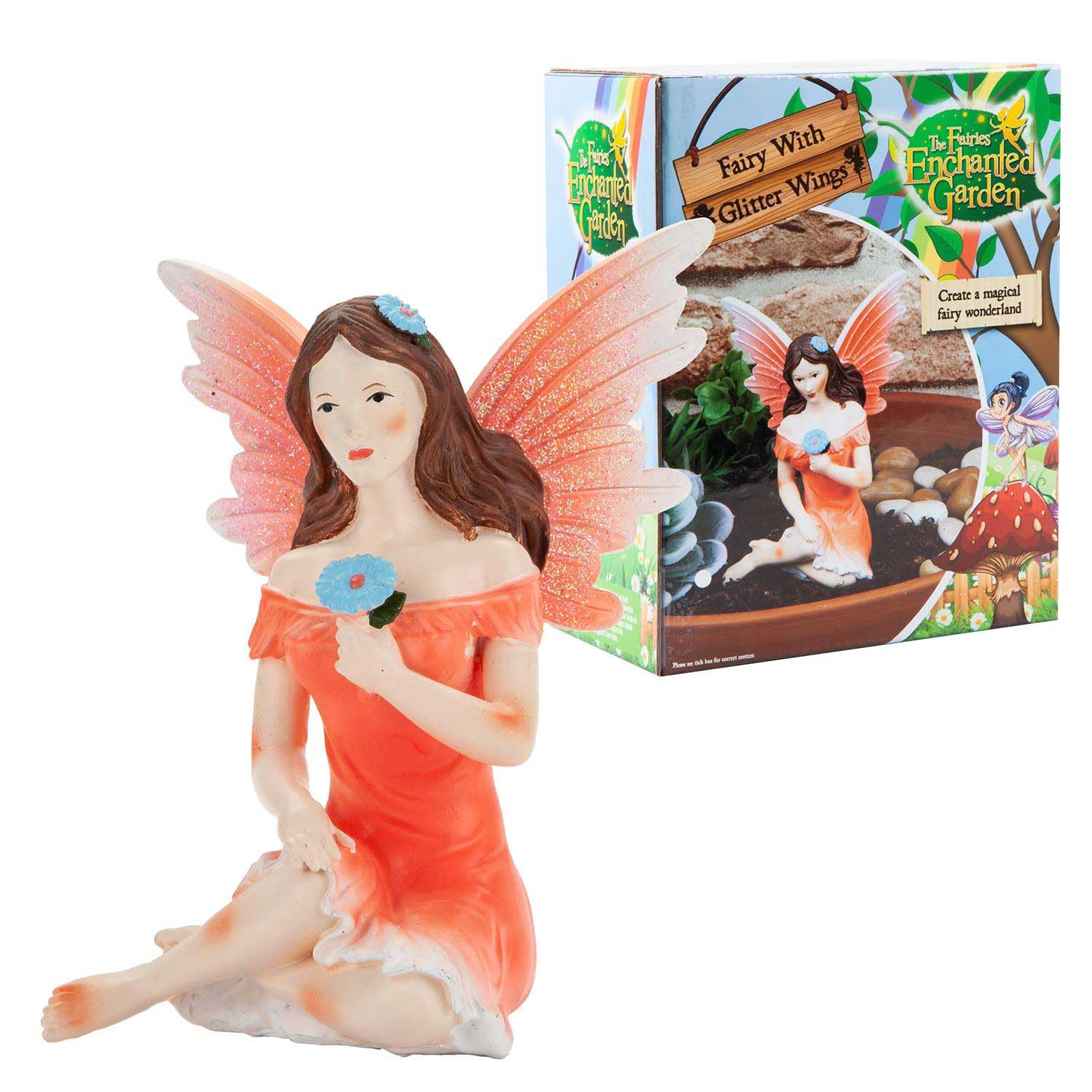 PMS VFM - Sitting Pink Glitter Fairy - Enchanted Garden
