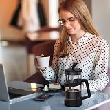 RAINBEAN French Press 2 Cup Cafetiere Borosilicate Glass 0.35L Triple Filter view 3