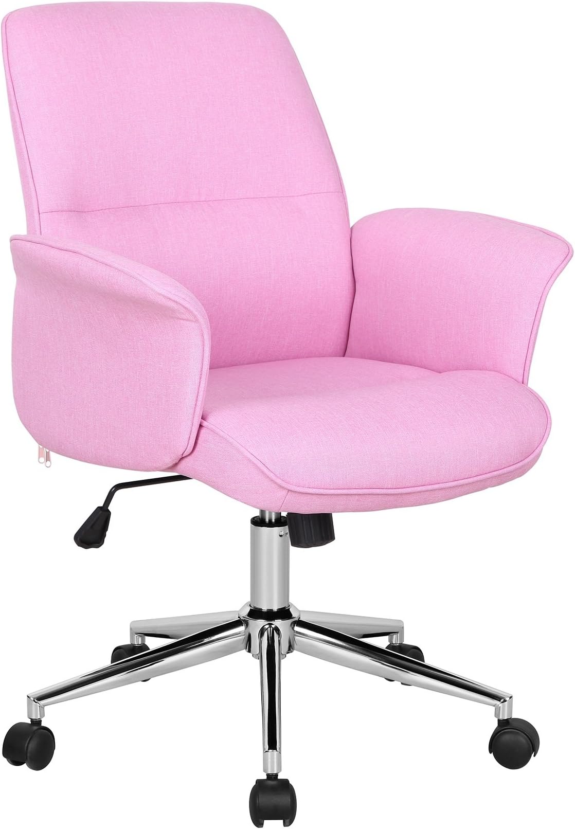 SixBros. Office desk chair, computer swivel chair, adjustable in height, pink - 0704M/3673