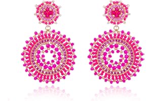 Elegance 11 Designs Beaded Earrings For Women Seed Bead Summer Beach Boho Statement Dangle Handmade Earrings Jewelry