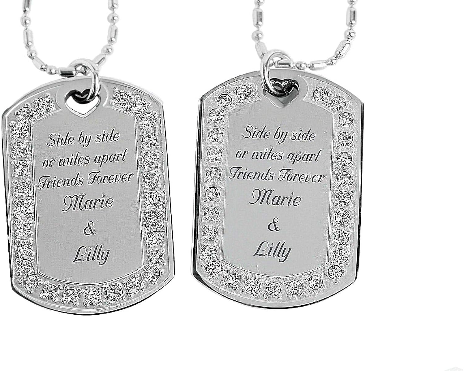 silver dog tags engraved