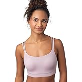 Floatley Cozy Adapt Medium Impact Sports Bra Wirefree Soft Comfort Back Closure Strappy Yoga Bra with Embedded Pads for Women