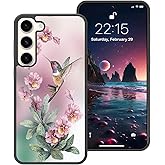 OOK Compatible with Samsung Galaxy S24 Case Anti Slip Shockproof Protective Case for Samsung Galaxy S24 5G Pink Floral Flower