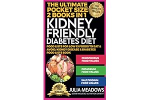 The Ultimate Food List for Kidney Friendly Diabetes Diet Food Lists for Low GI, Phosphorus, Potassium, Salt/Sodium Foods To Eat & Avoid, Kidney Disease & Diabetes Food Lists POCKET SIZE 2 BOOKS IN 1
