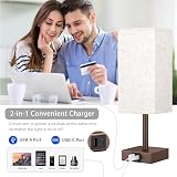 Aooshine Bedside Lamp Touch Control with USB A+C Ports 3 Way Dimmable view 3
