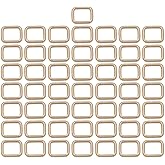 BIKICOCO Metal Rectangle Ring Buckles Square Strap Webbing Belt Rings for Bag Purse Non Welded 5/8 x 1/2 Inch