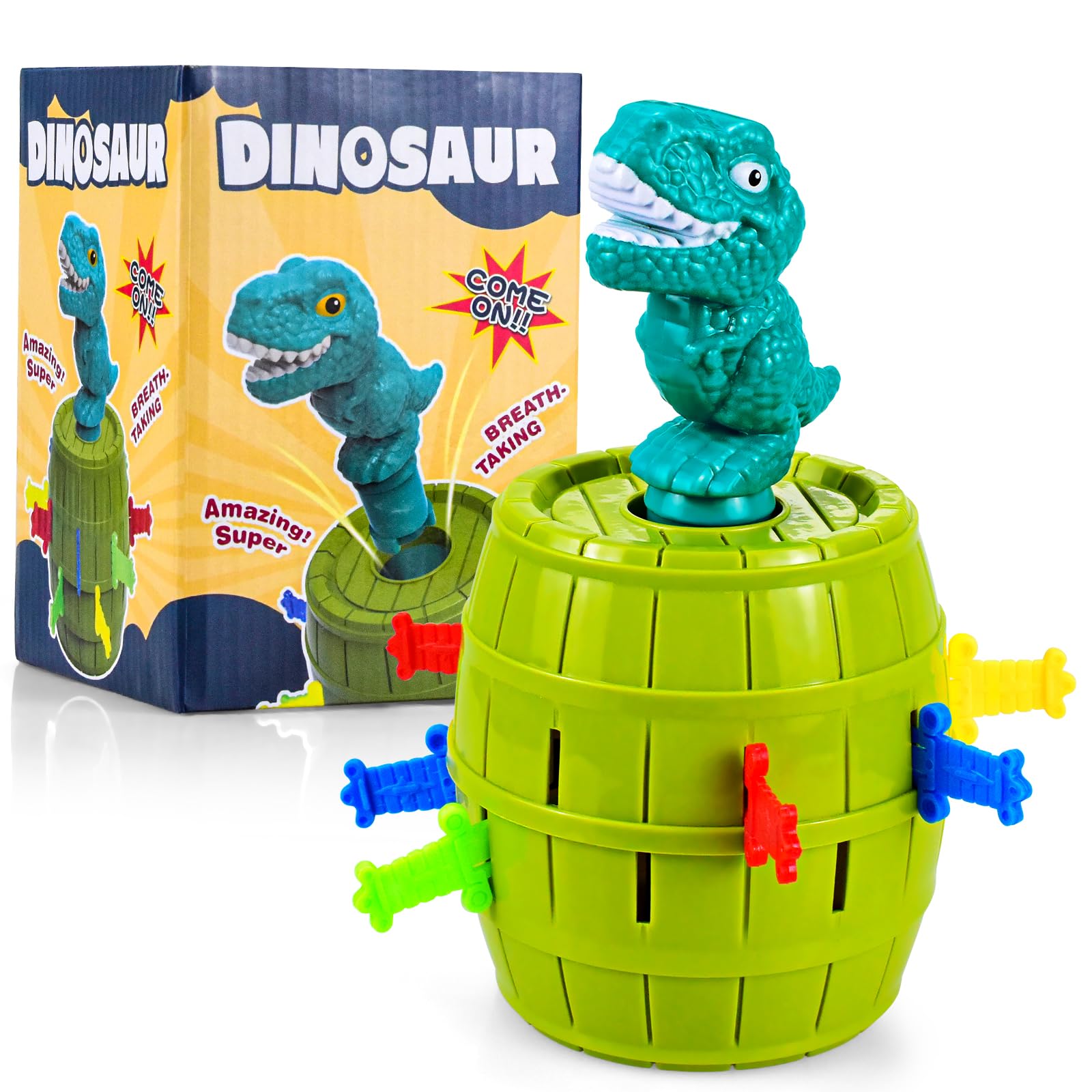 CARROUSEL Pop Up Dinosaur Toys for 3-8 Year Old Boys Girls, Classic Pop Up Board Games for Children Action, Kids Party Games, 3+ Year Old Boy Gifts
