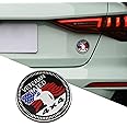 3D Metal Car Badges Emblems, Veteran Rated Badges, 4 x 4 Metal Automotive Badge, Round Emblem Decals, Car Exterior Emblems Badge Compatible with Jeep Wrangler Vehicles Trucks SUV
