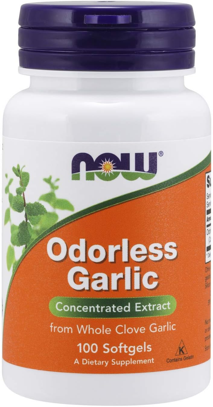 NOW Supplements, Odorless Garlic (Allium sativum), Concentrated Extract