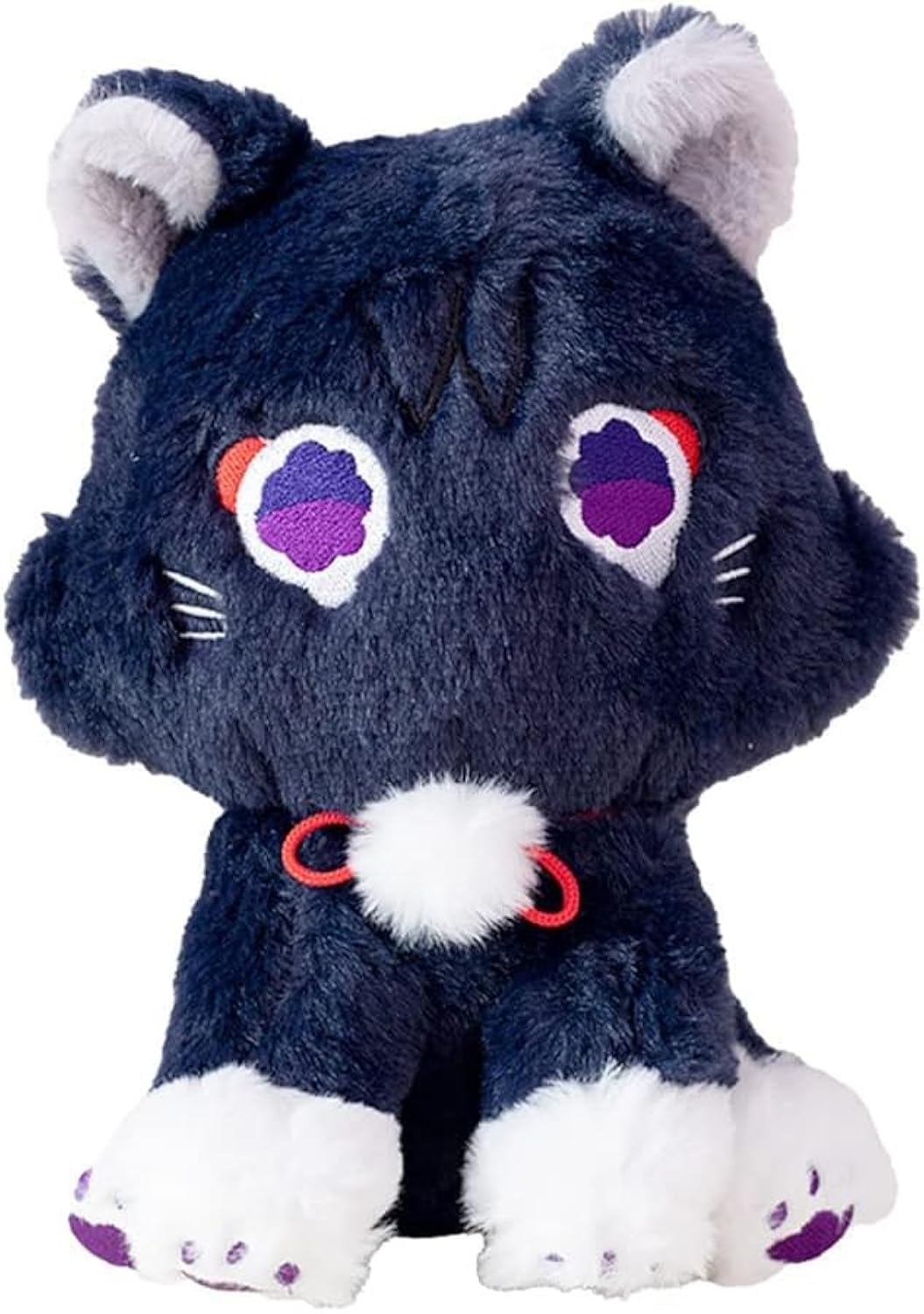 XIAOHONG 22cm Genshin Impact Wanderer Cat Plush Toy, Cute Scaramouche Cat Plush Doll, Soft Scara Cat Plush Pillow for Kids