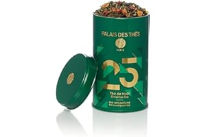 Palais des Thés - N°25 Premium Green Tea Special Holiday Blend with Citrus, Rose, Almond, and Spices - 3.5oz Loose Leaf Metal Gift Tin