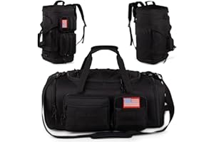 ATRIPACK Tactical Gym Bag for Men，70L Large 3 in 1 Sports Duffle Bag with Shoes Compartment for Travel,Water Resistant Travel Backpack Weekender Overnight Bag with Wet Pocket for Women