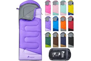 PTEROMY Sleeping Bags for Adults, Lightweight and Machine Washable, Water Resistant Backpacking Camping Sleeping Bag for Warm Cold Weather, Camping Essentials for Hiking Travel