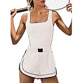 Yanekop Womens Athletic Romper Sleeveless Workout Jumpsuits Exercise Active Rompers One Piece Outfits Gym Yoga Clothes