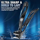 GJNL Toenail Clippers for Thick Nails Angled Head Large Opening 16mm view 3