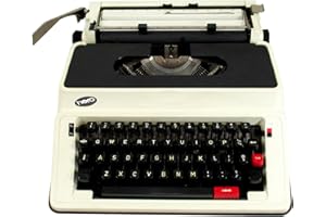 MAGULA Real Typewriter,Manual Typewriter Portable,Antique Typewriters from 90s,M'inor Use M'arks,Good C'ondition,Suitable for Professional Type Writer Enthusiasts(White)