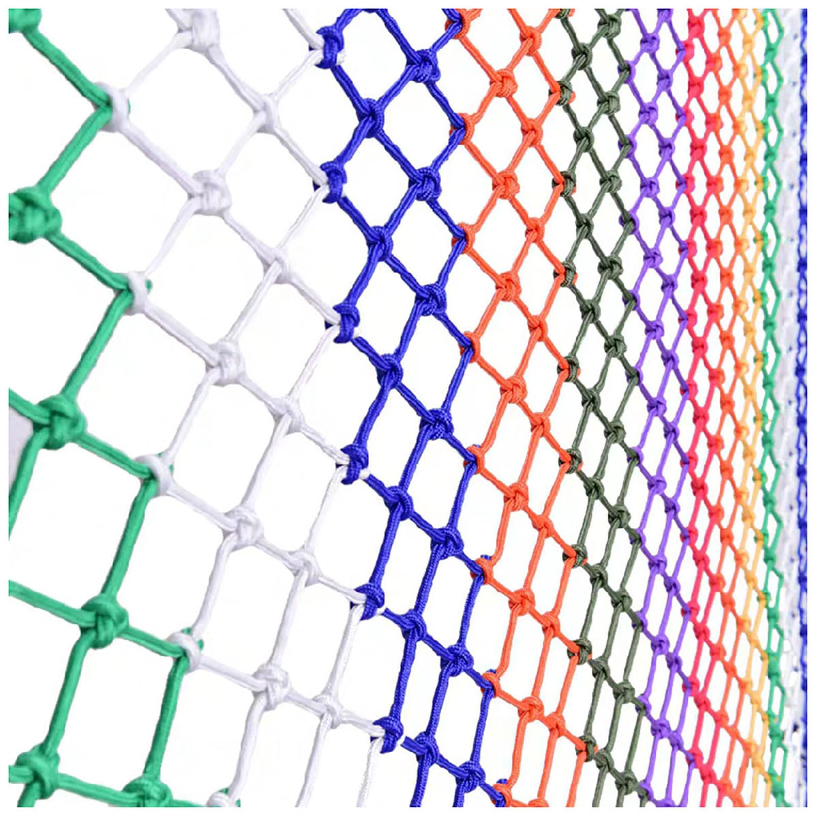 Playground Rope Net Protective Balcony Stairway Safety Net Colourful Nylon Ceiling Wall Decoration Netting Cargo Net Garden Fence Net(Size:1 * 2m(3 * 7ft),Color:Colourful)