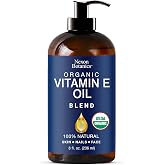 Organic Vitamin E Oil for Skin 8 fl oz - Hydrating Facial Blend for Gua Sha | Made from Pure, Natural Oils for Nails, Scars, Face, Body &amp; Hair - Aceite de Vitamina E - Nexon Botanics