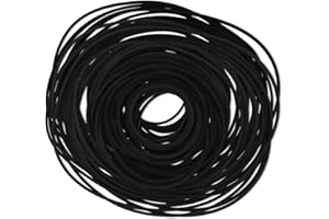 100pcs Recorder Rubber Belts, 1mm/0.04in Thickness Cassette Tape Belts Replacement for DVD CD LD VCR Repeater Record Player D