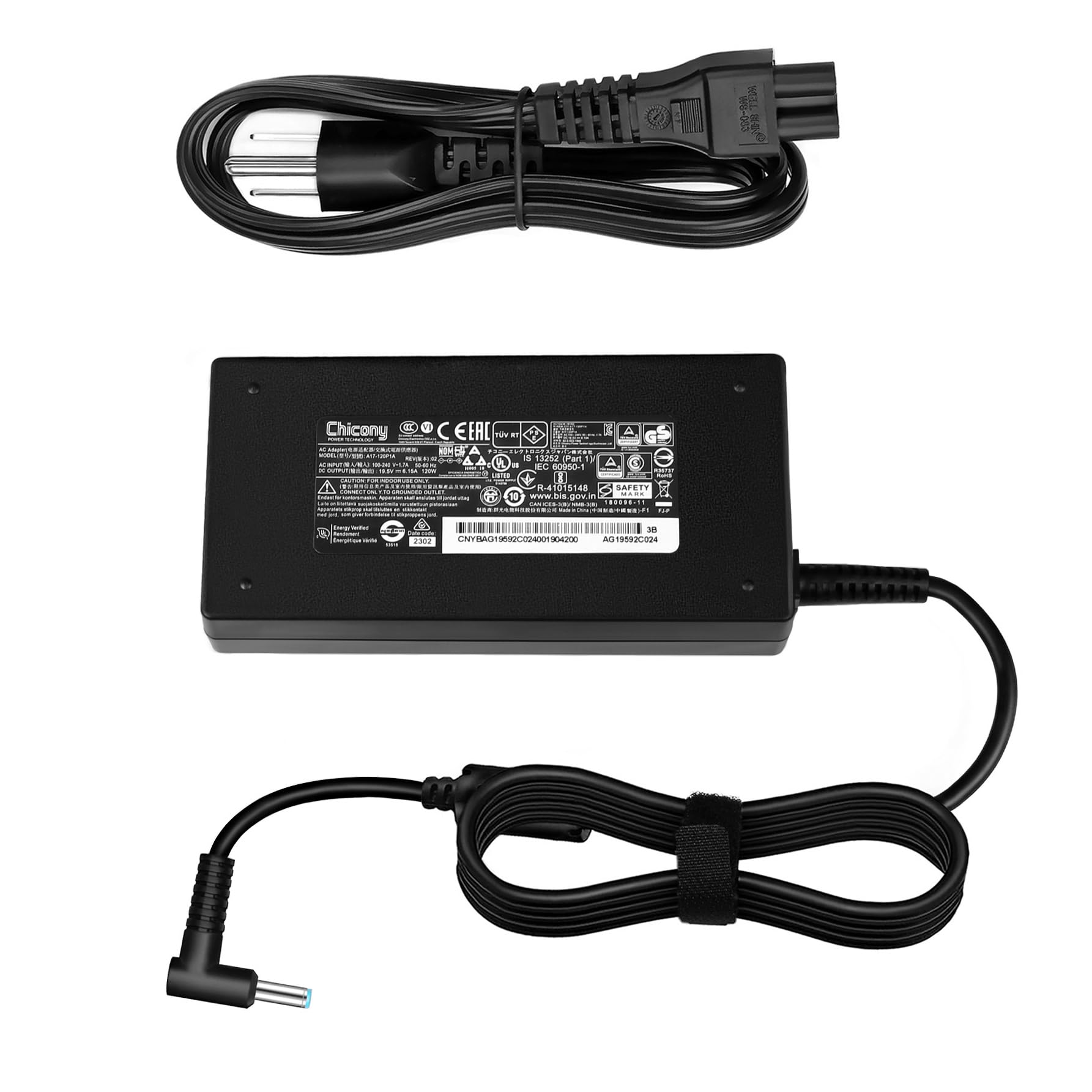 Photo 1 of FLGAN 120W 6.15A Charger 710415-001 L41856-001 for HP USB-C Dock G5 5TW10UT 5TW10AA 5TW10AA#ABB 5TW10UT#ABA USB-C/A Universal Dock G2 5TW13AA HP Omen 15-5000 15-5100 15-5200 Laptop Charger