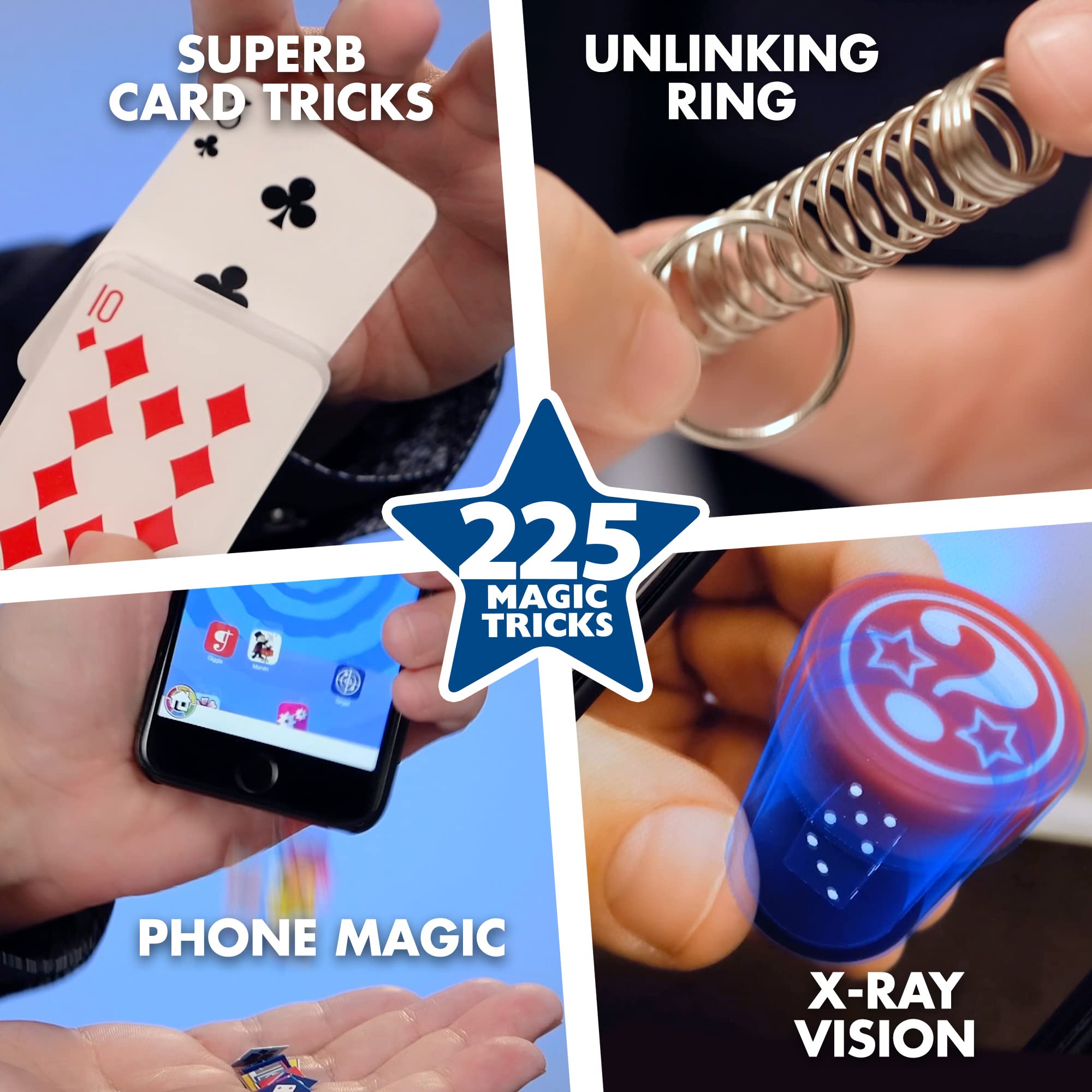 Marvin's Magic - 225 Amazing Magic Tricks for Children - Magic Kit - Kids Magic Set - Magic Kit for Kids Including Mystical Magic Cards, Magic Theatre, Magic Wand + More