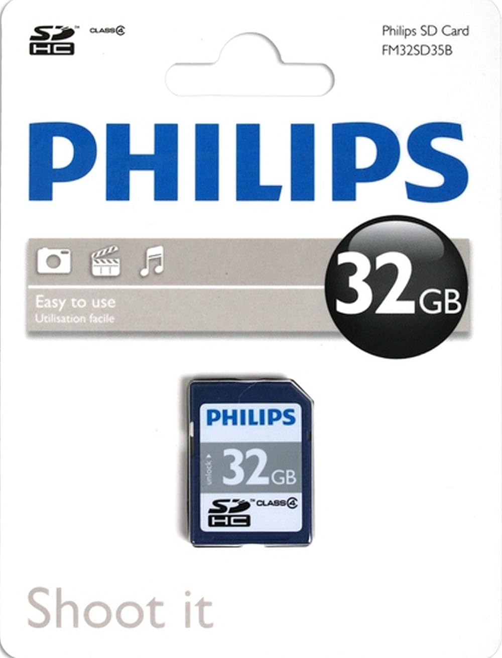 Philips FM32SD35B SDHC 32 GB Class 4 Memory Card