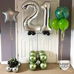 Silver 23 Number Balloons, 40 Inch Giant Number 23