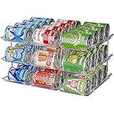 STORICANS Can Organizer For Pantry, Adjustable Height And Width Canned Goods Organizer, Roller Soup Can Organizer Holds Up to 36 Cans for Kitchen Cabinet or Refrigerator(CLear 3 Tier)
