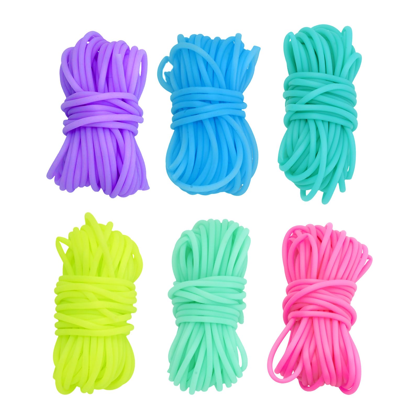 Bestewelry 30m Hollow Pipe Rubber Tube Cord 2mm Rubber Stitch Holders Tubing Knitting Barber Cord for Knitting Craft Jewelry Making