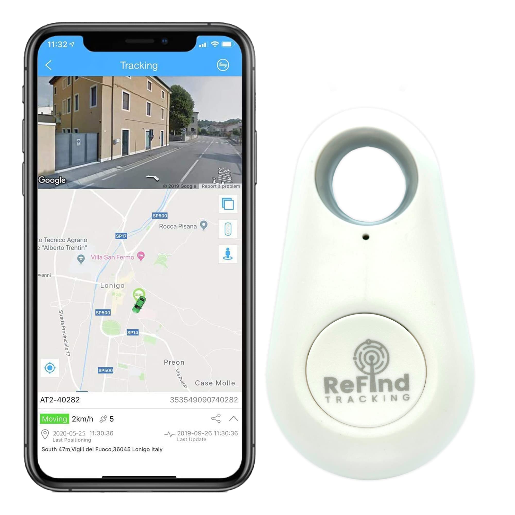 ReFind Smart Tracker for Android and iPhone. Mini GPS Tag Bluetooth 5.0 Key Finder. Samsung AirTag Alternative for Keys, Pets, Wallets and Luggage (White)