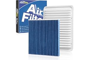 Forccord Cabin & Engine Air Filter Fit for Toyota Corolla 2009-19, Matrix 2009-14, Yaris 2007-18, Scion xD 2008-14, Vibe 2009-10 Activated Carbon Cabin Filter Replace#CF10285 CA10190 Car Accessories