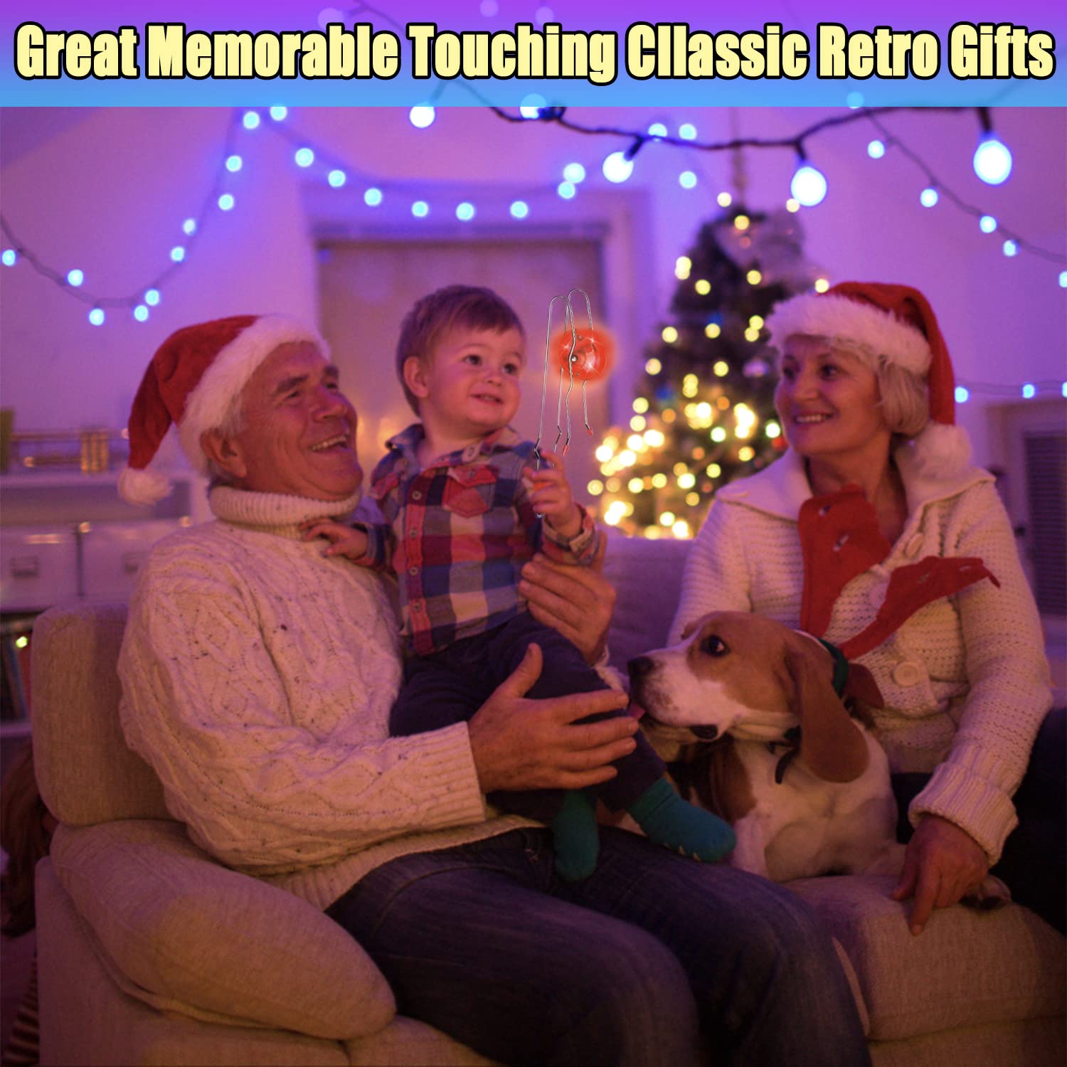 Jishi Retro Magic Rail Twirler 3Pcs Light Up Glow Magnetic Gyro Wheel, Kids Classic Vintage Trick Yoyo Sensory Fidget Toys, Cool Unique Nostalgia Gifts Fun Stocking Stuffers for 3+ Year Old Boys Girls