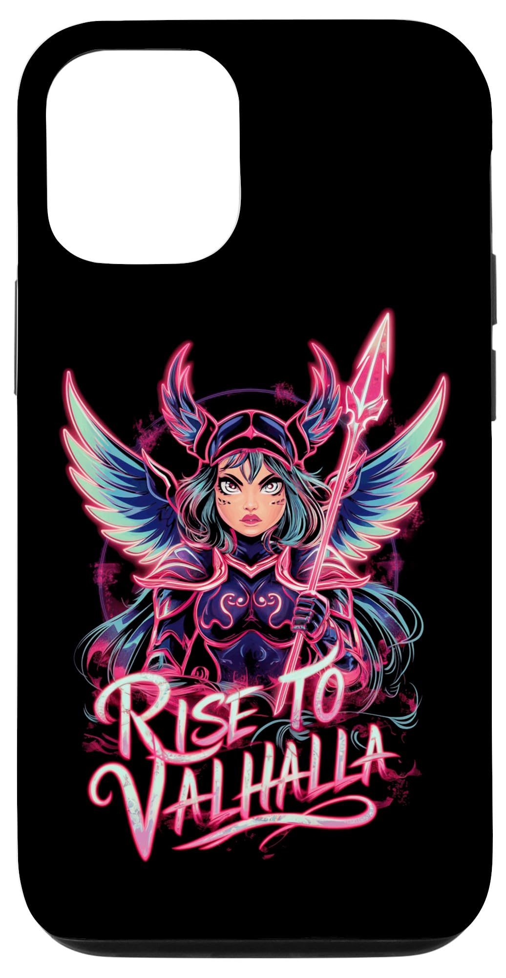 iPhone 15 Viking Rise To Valhalla Colorful Valkyrie Norse Mythology Case