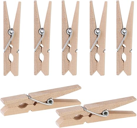 Ukcoco 100 Pcs 4 8cm Wooden Pegs Clothespins Mini Decorative Clip