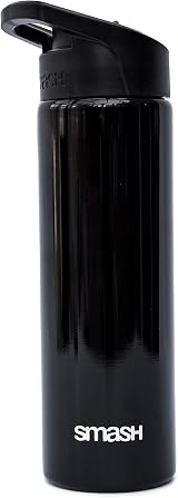 Smash Stainless Steel Drink Bottle 750ml Black with Flip Top Lid