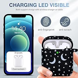 Moon Star Silicone Case Compatible with Airpods
